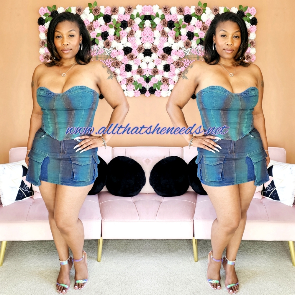 💙💜Out the Door Skirt Set